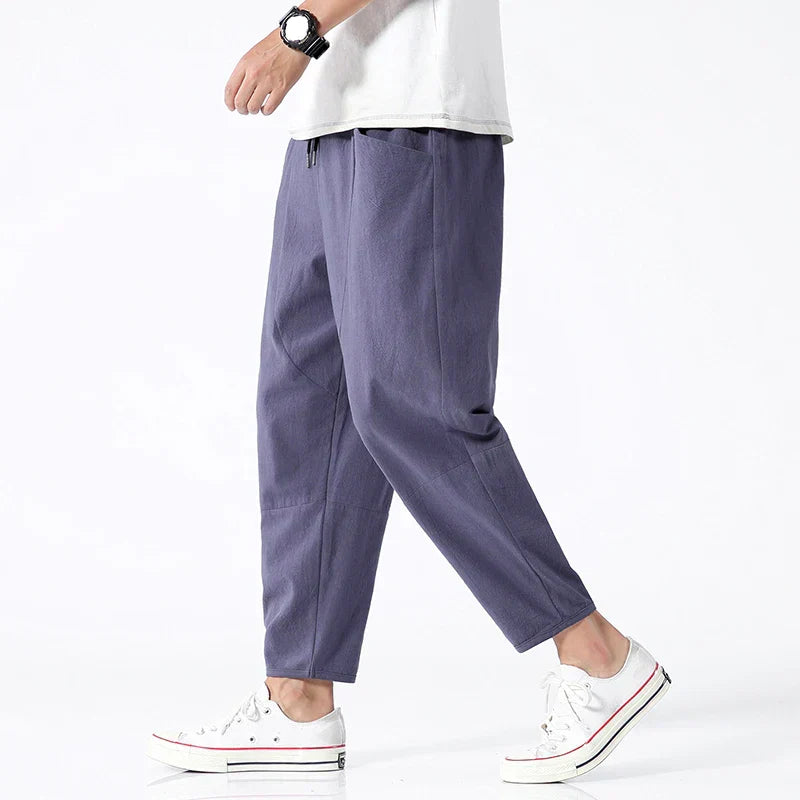 Kyoto Linen Cropped Pants